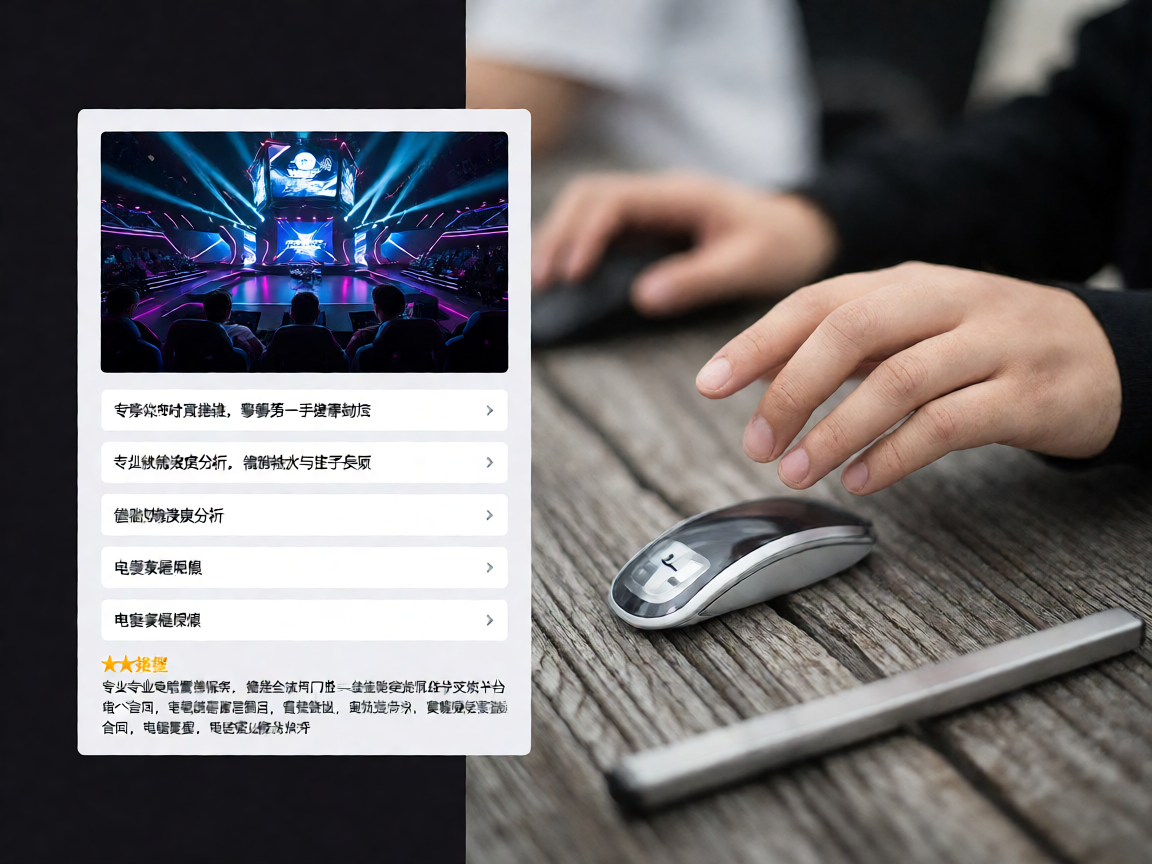 蜂鸟电竞社区平台界面，展示电竞赛事内容与用户互动功能